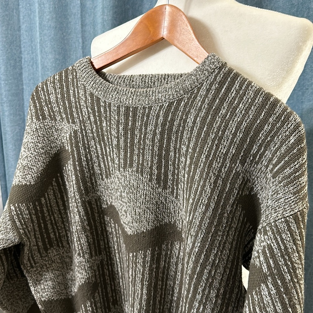 Vintage 90s JT Beckett Sweater Mens Pullover Geometric Crewneck M